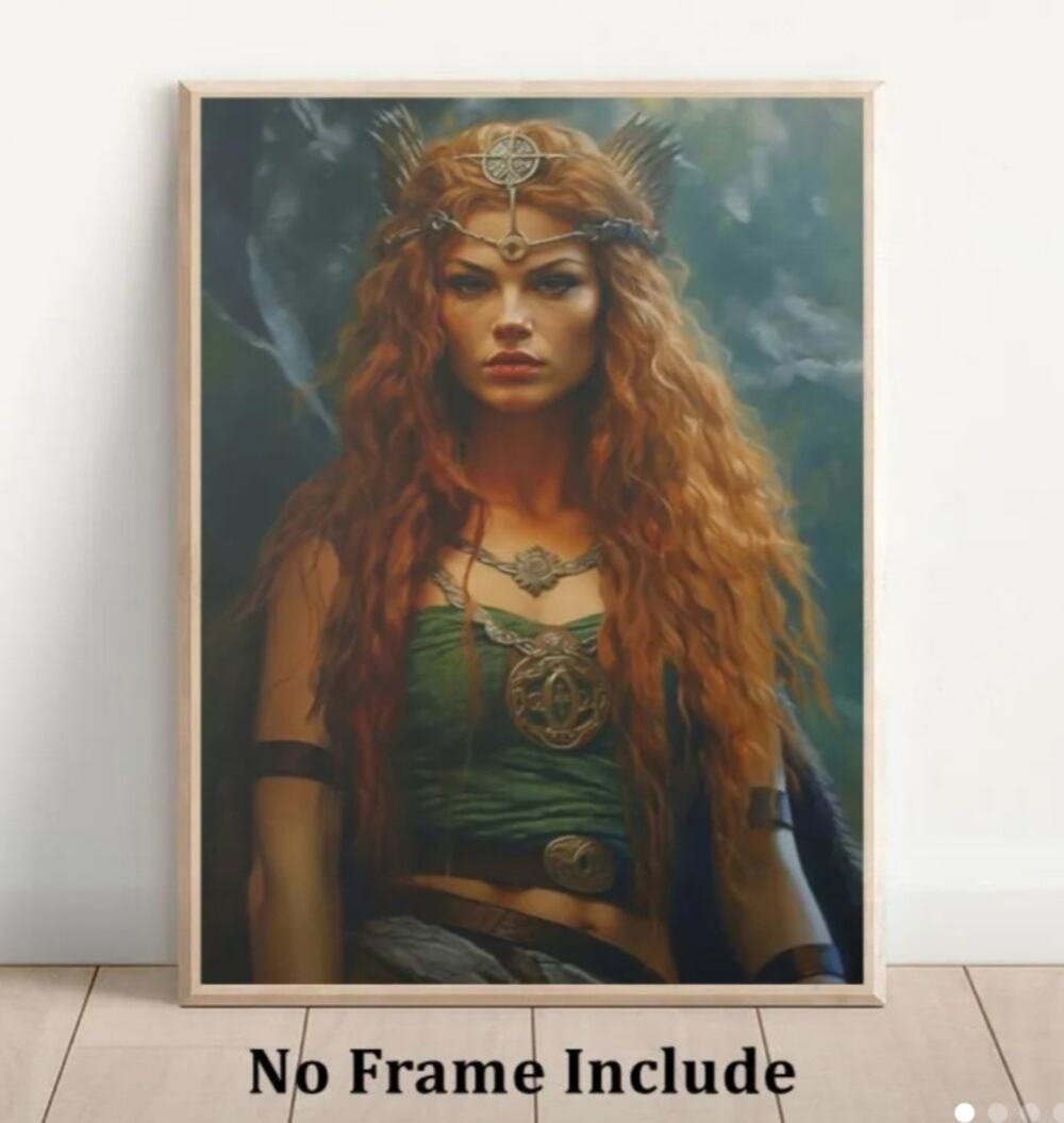 Queen Boudicca Canvas Art Print 12×16" Iceni Celtic Goddess Brigid Wisdom Health
